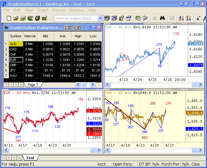 set clock in tradestation 9.5